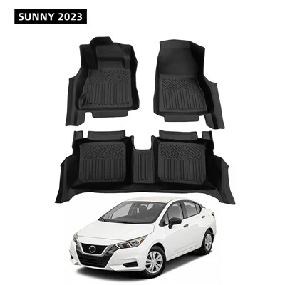 Luksuzni 5D TPE auto tepisi za sve vremenske uvjete Vodootporni podni tepih za automobile koji odgovaraju SUNNY 2023